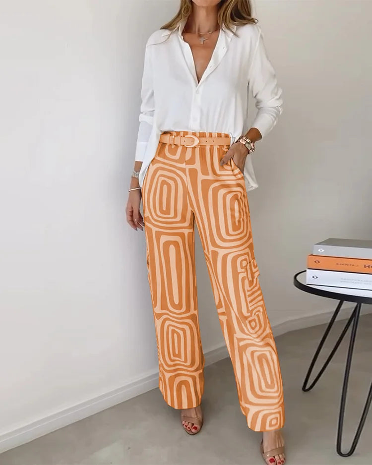 Kelly | Chic Pantalon Set & Includes Blouse