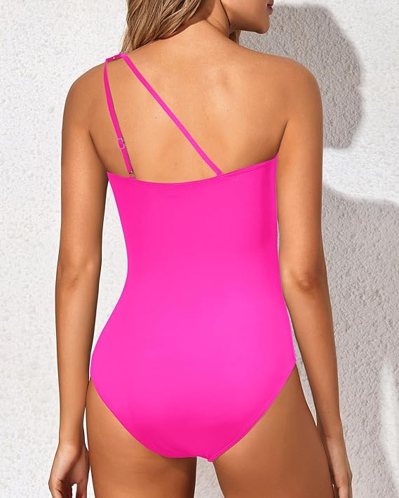 Tummy Control One-Shoulder Swimsuit