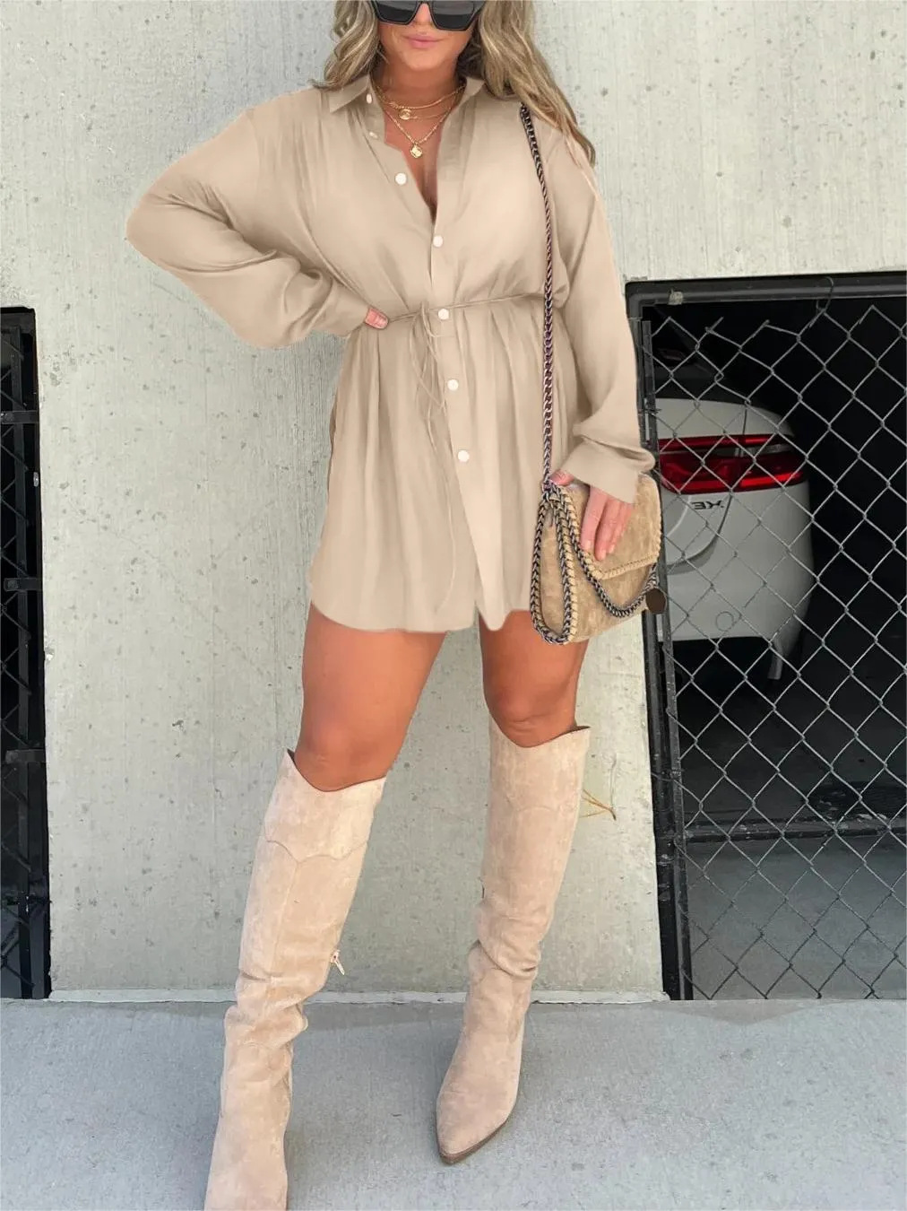 Romy | Trendy Satin Romper Dress