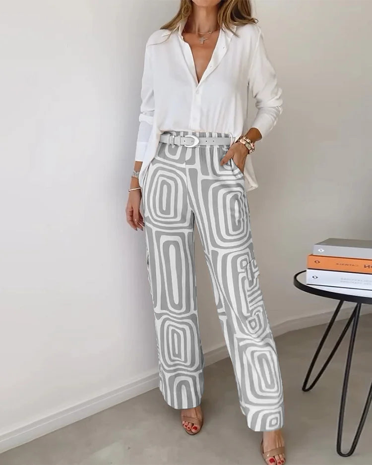 Kelly | Chic Pantalon Set & Includes Blouse