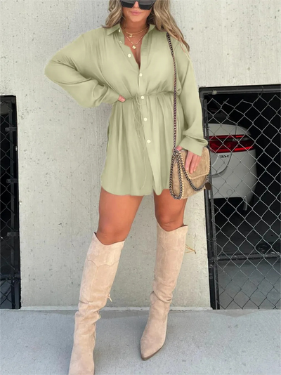 Romy | Trendy Satin Romper Dress