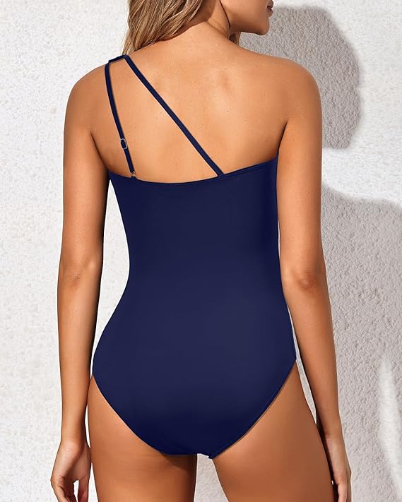 Tummy Control One-Shoulder Swimsuit