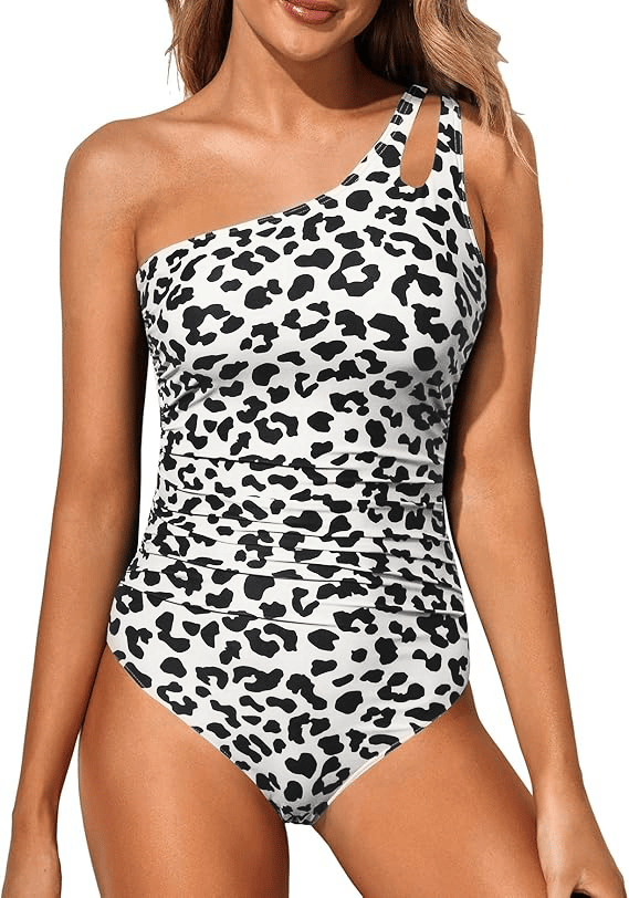 Tummy Control One-Shoulder Swimsuit