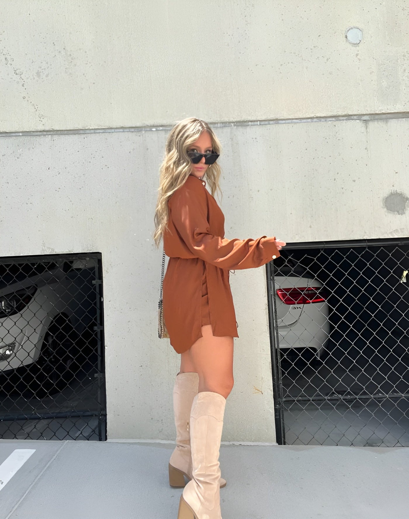 Romy | Trendy Satin Romper Dress