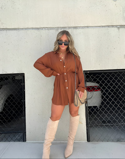 Romy | Trendy Satin Romper Dress