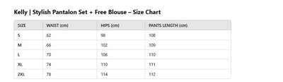 Kelly | Chic Pantalon Set & Includes Blouse
