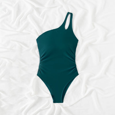 Tummy Control One-Shoulder Swimsuit