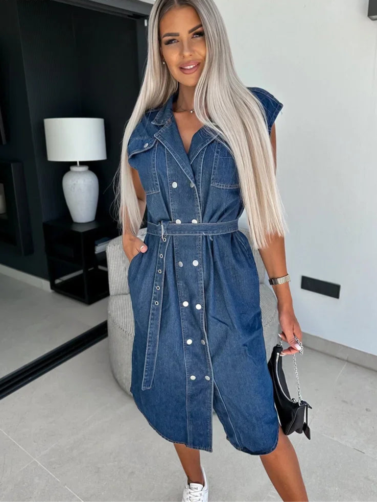 Isabella | Denim Maxi Dress