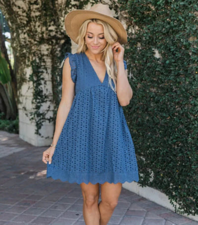 Eviora Luxe |  V-Neck Summer Dress