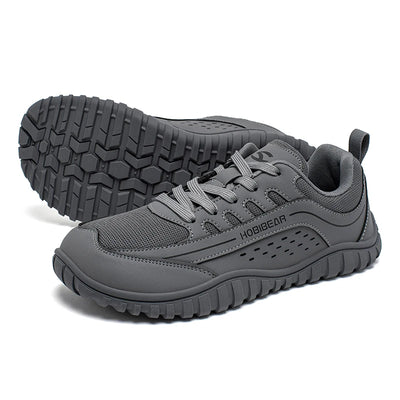 HOBIBEAR Unisex Wide Toe Sneakers Outdoor Travel Breathable Shoes Comfortable Lace Up Walking Sneakers