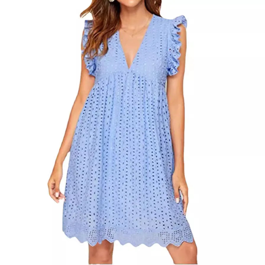 Eviora Luxe |  V-Neck Summer Dress
