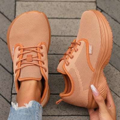 Platform Women Running Shoes Breathable Comfortable Outdoor Camping Running Shoes Minimalist Wide Last Soft Sole Tennis Sneakers