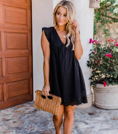 Eviora Luxe |  V-Neck Summer Dress