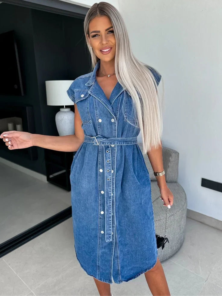 Isabella | Denim Maxi Dress