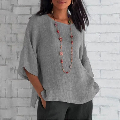 Eviora Luxe | Cotton linen Blouse | (50% Off)