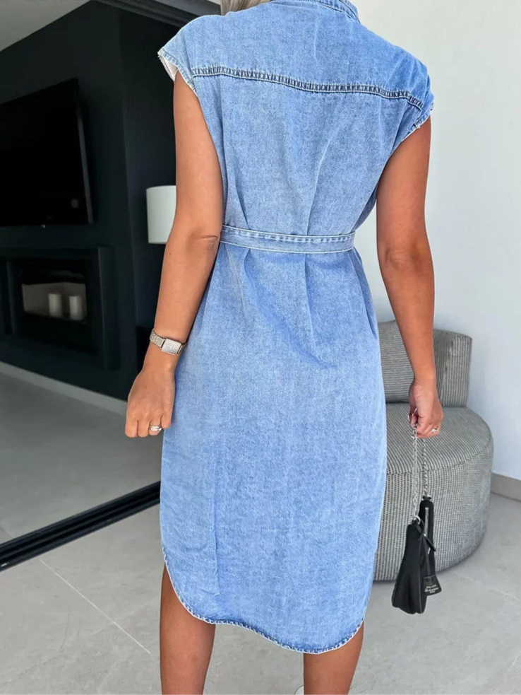 Isabella | Denim Maxi Dress