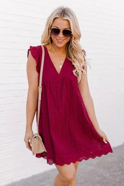 Eviora Luxe |  V-Neck Summer Dress