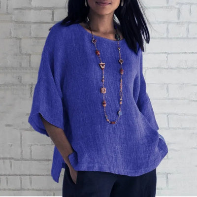 Eviora Luxe | Cotton linen Blouse | (50% Off)
