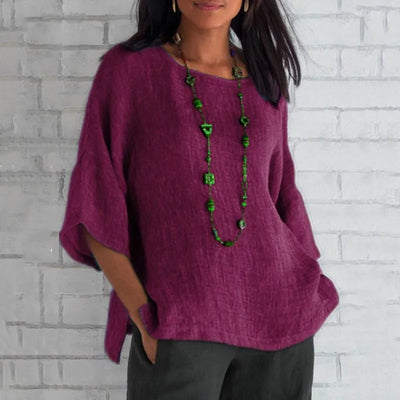 Eviora Luxe | Cotton linen Blouse | (50% Off)