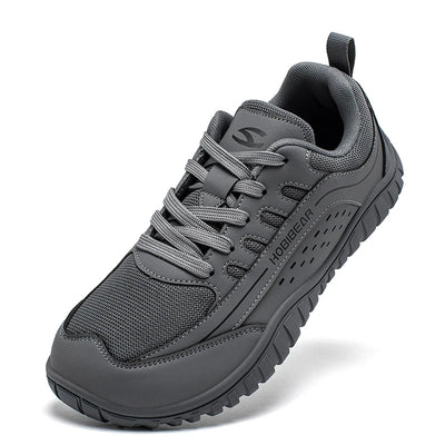 HOBIBEAR Unisex Wide Toe Sneakers Outdoor Travel Breathable Shoes Comfortable Lace Up Walking Sneakers