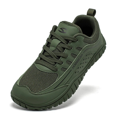 HOBIBEAR Unisex Wide Toe Sneakers Outdoor Travel Breathable Shoes Comfortable Lace Up Walking Sneakers