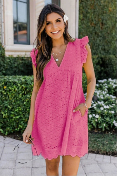 Eviora Luxe |  V-Neck Summer Dress