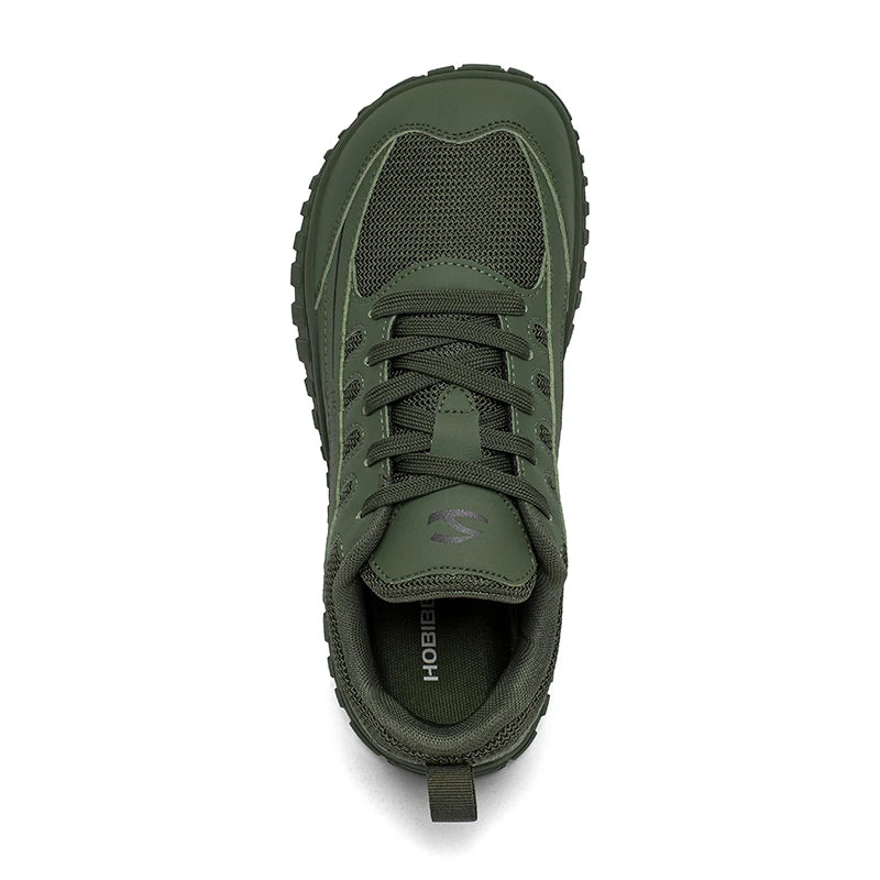 HOBIBEAR Unisex Wide Toe Sneakers Outdoor Travel Breathable Shoes Comfortable Lace Up Walking Sneakers