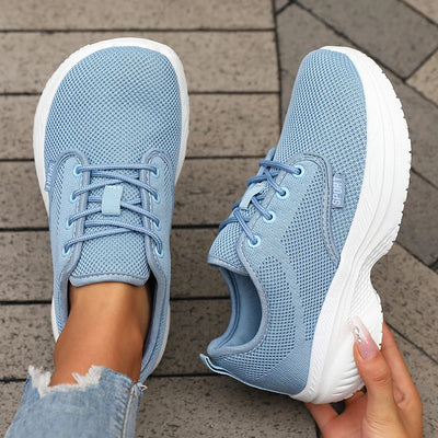 Platform Women Running Shoes Breathable Comfortable Outdoor Camping Running Shoes Minimalist Wide Last Soft Sole Tennis Sneakers