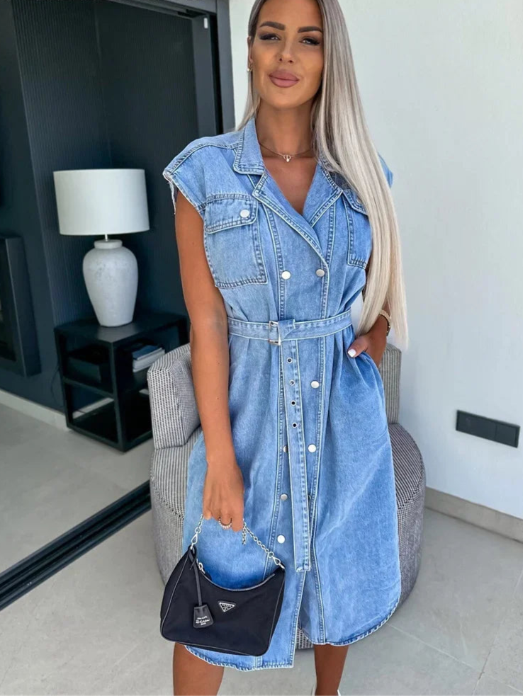 Isabella | Denim Maxi Dress