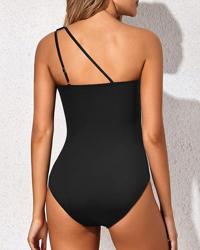 Tummy Control One-Shoulder Swimsuit