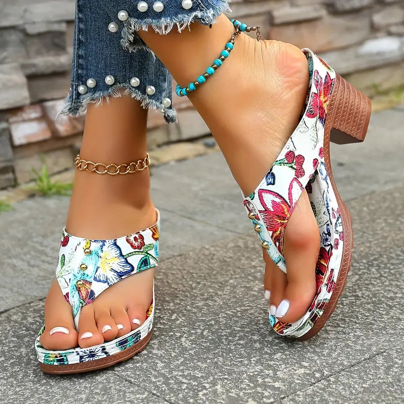 Amara | Orthopedic Floral Sandals