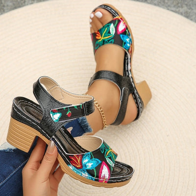 Amara | Orthopedic Floral Sandals
