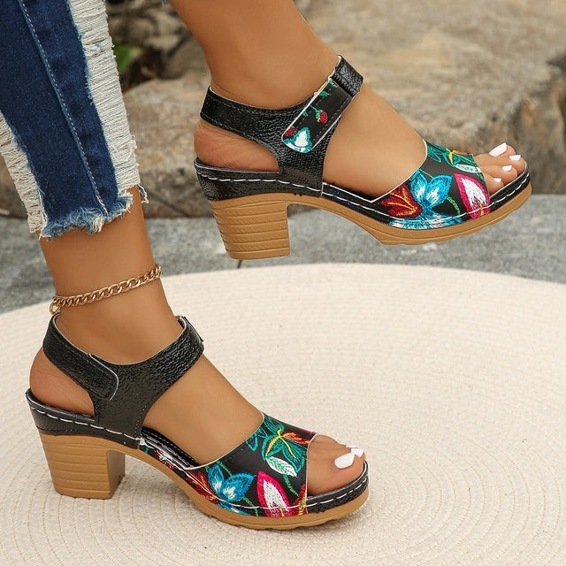 Amara | Orthopedic Floral Sandals