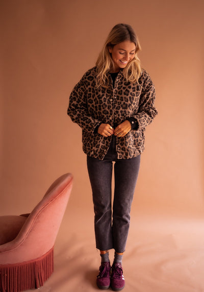 Elle | Trendy Blazer with Leopard Print | 50% OFF