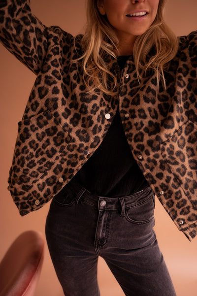 Elle | Trendy Blazer with Leopard Print | 50% OFF