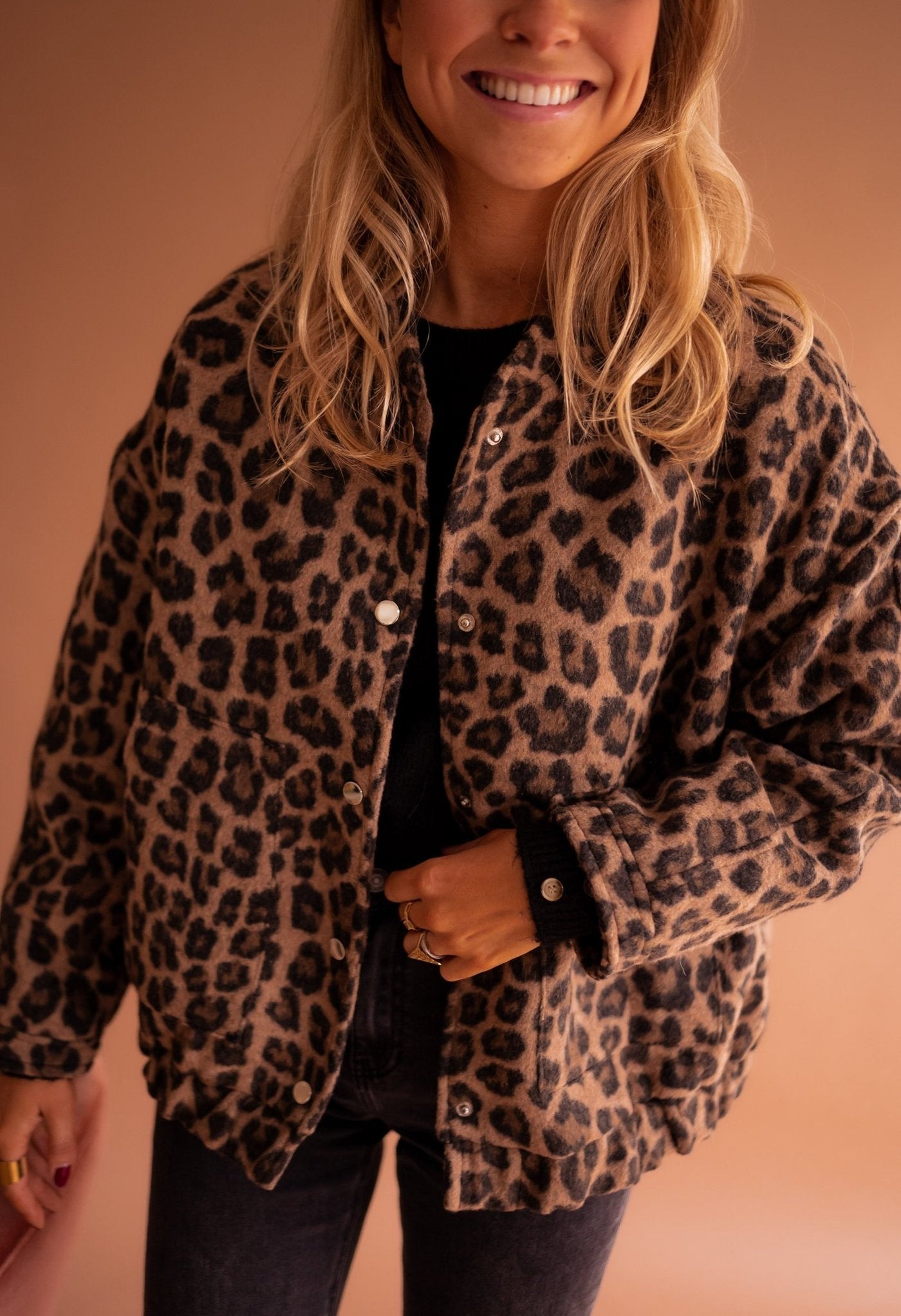 Elle | Trendy Blazer with Leopard Print | 50% OFF