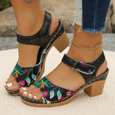 Amara | Orthopedic Floral Sandals