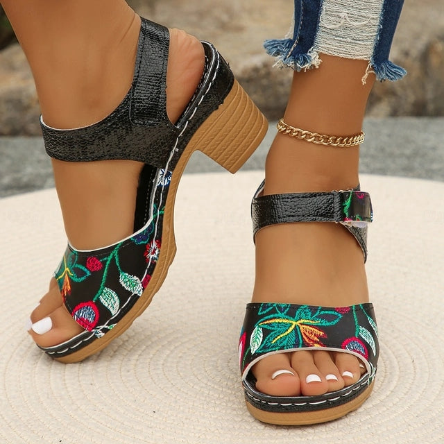Amara | Orthopedic Floral Sandals